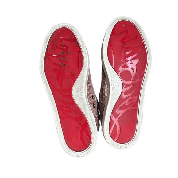 Christian Louboutin BIP BIP Woman Orlato Sequin Hi High Top sneakers RETAIL 995 - Picture 7 of 7